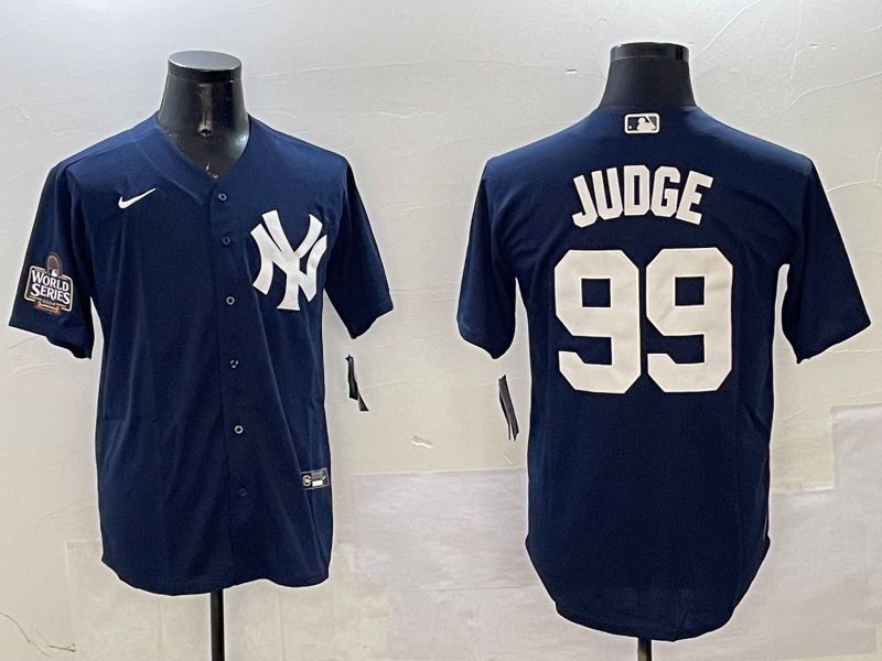 Men New York Yankees #99 Judge Drak Blue Game 2025 Nike MLB Jersey style 5->new york yankees->MLB Jersey
